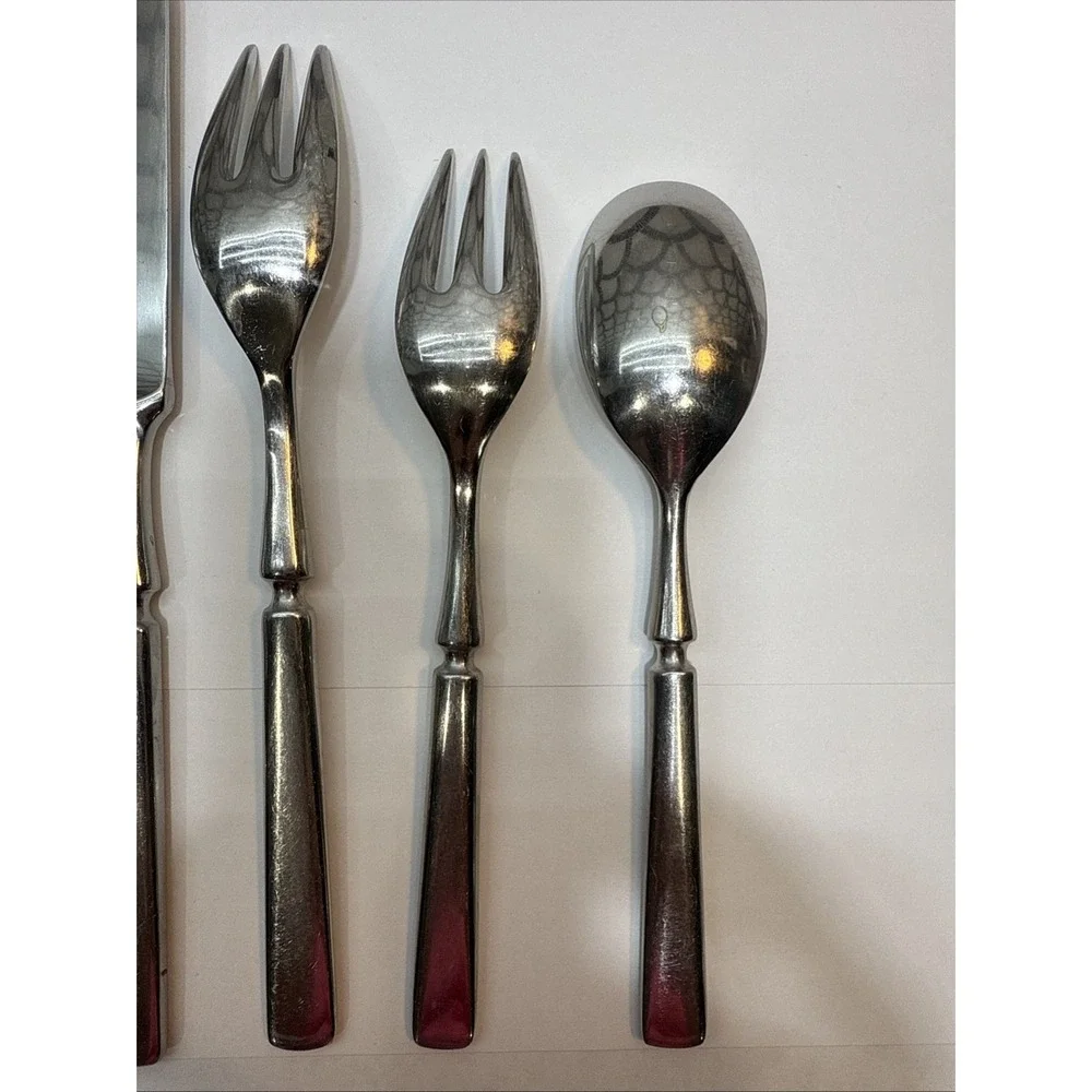 Vtg (5) Pcs DANSK int'l‎ Designs Japan IHQ Anvil Pattern Flatware Place setting
